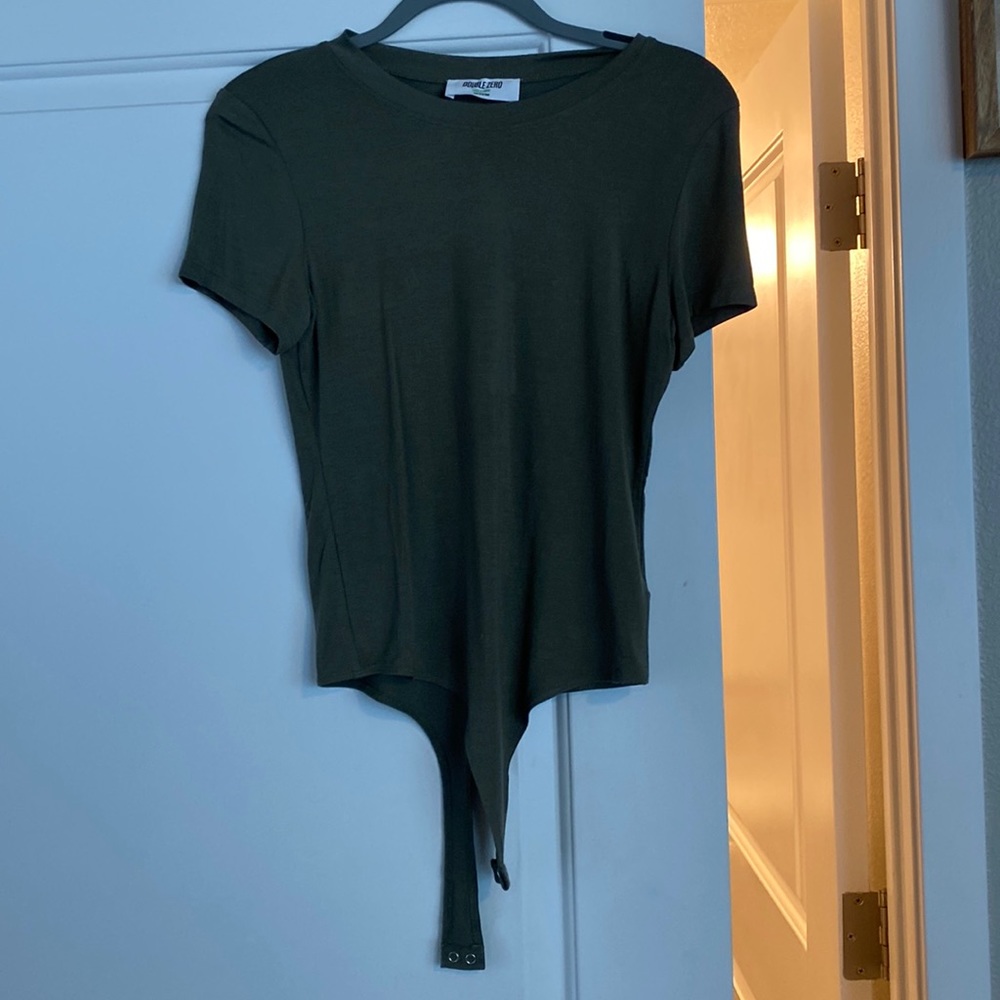 Olive green short sleeve bodysuit
